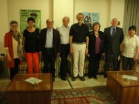 Gruppenbild mit Vertretern der Famija Pramzana im Hotel President in Correggio